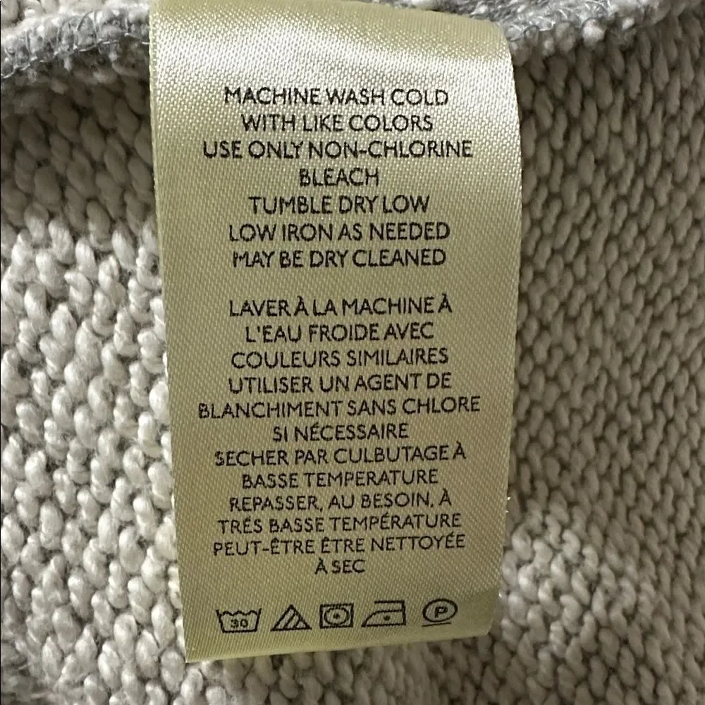 free people L Wonderful Oversized Cotton Sweater Pullover in Heather Gray
